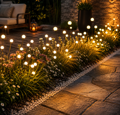 Luces Solares LED Ramo 8 Luces para Jardín Exterior | Lamparas Luces Decorativas Cálidas para Patio, Senderos y Césped
