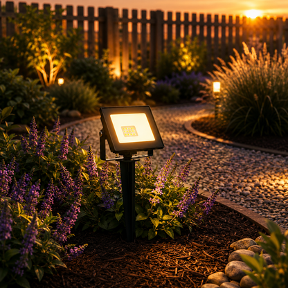 Lampara Luces LED Exterior para Jardín y Plantas IP65 | Luz de Piso para Senderos, Patio, Césped, Paisajismo y Decoración Exterior