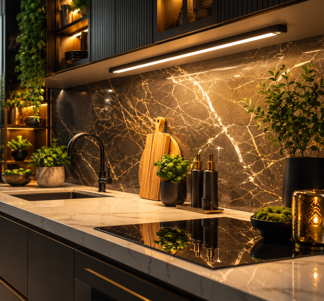 Barra luz LED con Sensor de Movimiento y Dimmer | Luz Bajo Alacena Inalámbrica para Cocina, Placard y Escritorio