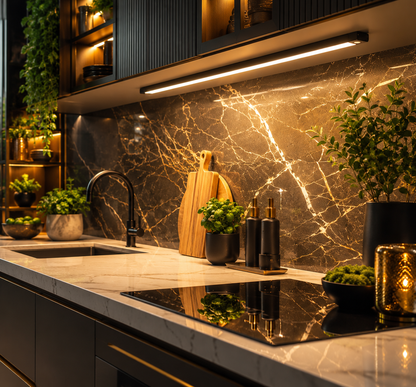Barra luz LED con Sensor de Movimiento y Dimmer | Luz Bajo Alacena Inalámbrica para Cocina, Placard y Escritorio