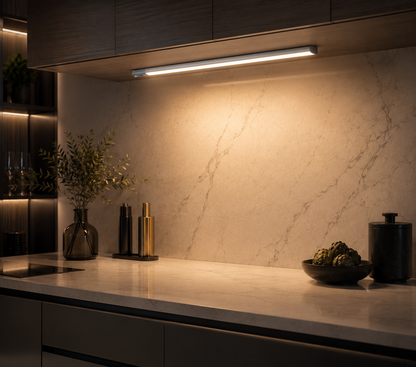 Barra Luces Bajo mesada con Sensor de Movimiento  | Luz Bajo Alacena de Aluminio para Cocina y Placard