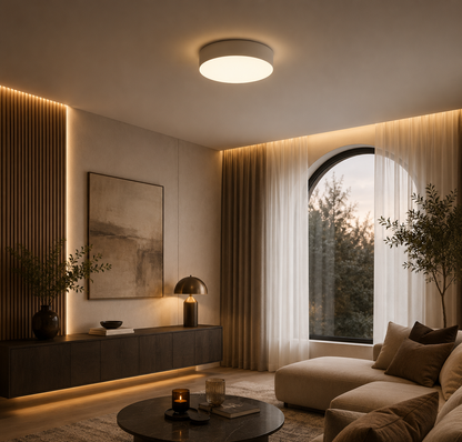 Lampara de Techo Panel Plafón LED Redondo  Techo y Pared | Luz Fría, Cálida y Neutra Bajo Consumo Moderno para Cocina, Living y Dormitorio