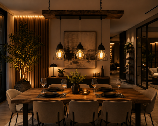 Lámpara Colgante Triple Jaula Vintage Industrial 3 Luces De Techo E27 Led Moderna Cocina Living