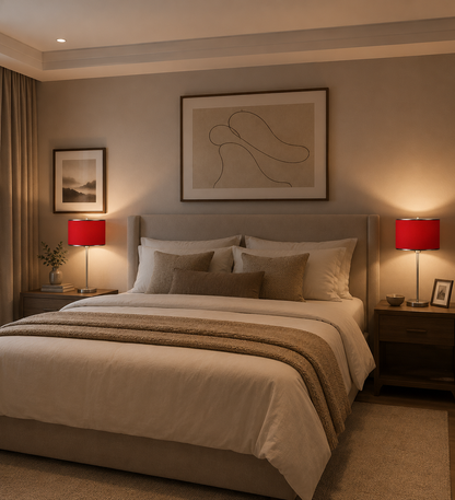 Veladores Modernos Mesa De Luz Dormitorio Cromado LED E27 Lamparas De Mesa Decorativas Living Diseño