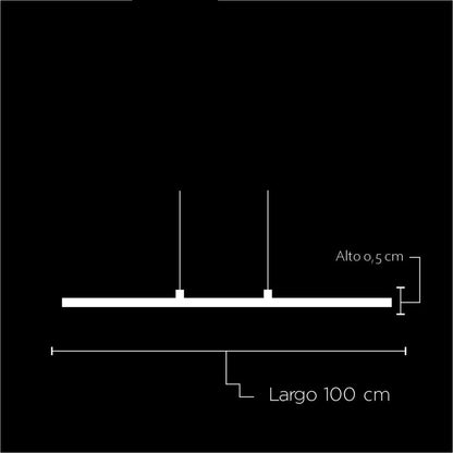 Lámpara Colgante Luz de Techo Lineal LED 100cm Moderna Minimalista Cocina Comedor Oficina