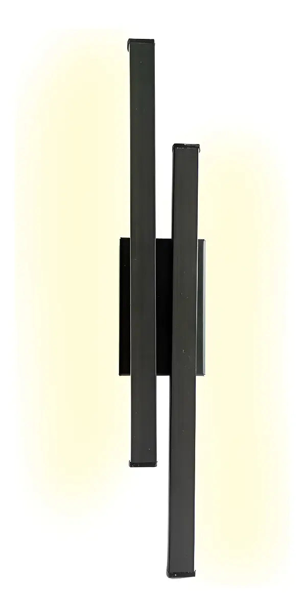Luz Lineal Aplique Pared LED Moderno Doble Iluminación Lateral 50cm Negro Luz Neutra Dormitorio Living Pasillo