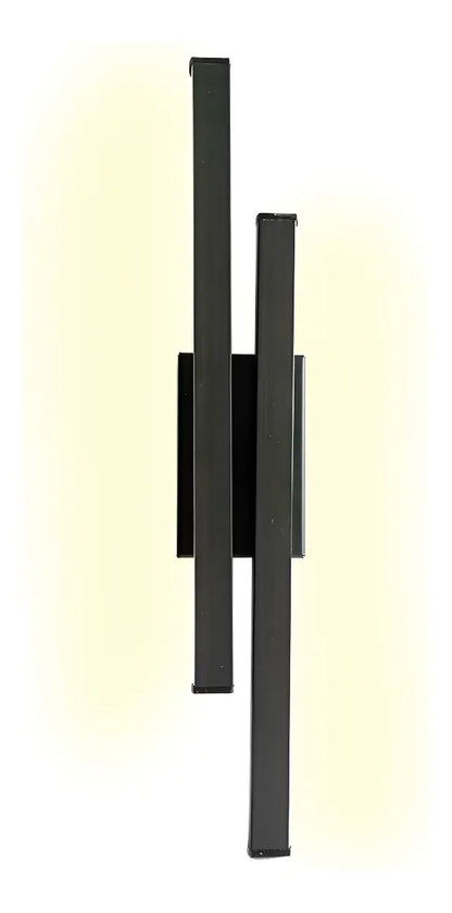 Luz Lineal Aplique Pared LED Moderno Doble Iluminación Lateral 50cm Negro Luz Neutra Dormitorio Living Pasillo