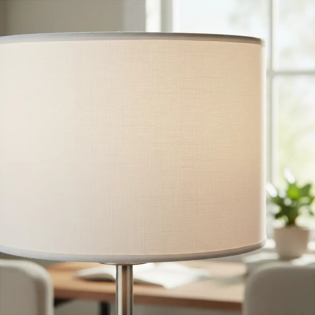 Velador Moderno Plateado Con Pantalla Mesa De Luz Dormitorio Living Apto LED Diseño Elegante