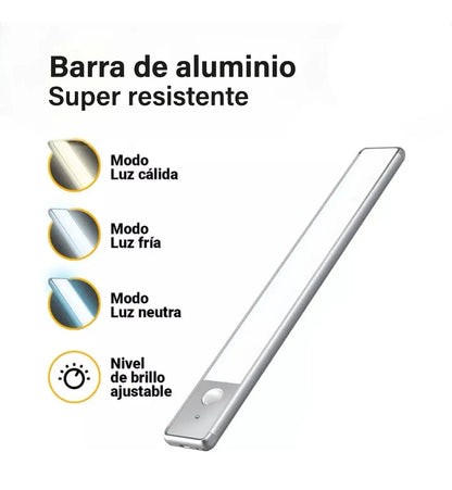 Barra Luces Bajo mesada con Sensor de Movimiento  | Luz Bajo Alacena de Aluminio para Cocina y Placard
