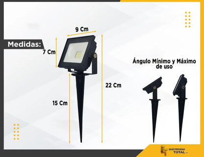 Lampara Luces LED Exterior para Jardín y Plantas IP65 | Luz de Piso para Senderos, Patio, Césped, Paisajismo y Decoración Exterior