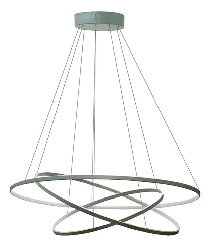 Lámpara Colgante Triple Aro Led Moderna 80 60 45cm De Techo Minimalista Living Comedor Techo Diseño Premium