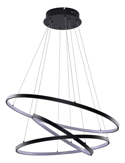 Lámpara Colgante Triple Aro Led Moderna 80 60 45cm De Techo Minimalista Living Comedor Techo Diseño Premium