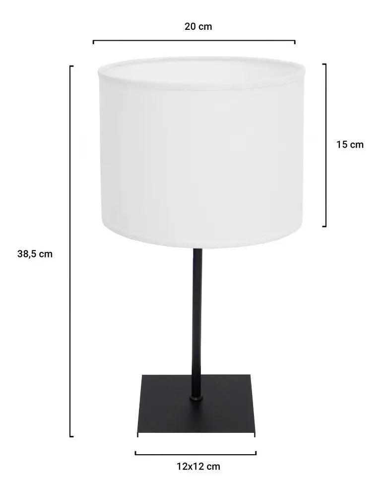 Velador Moderno Mesa De Luz Dormitorio Negro E27 Lampara De Mesa Oficina Living Habitación LED