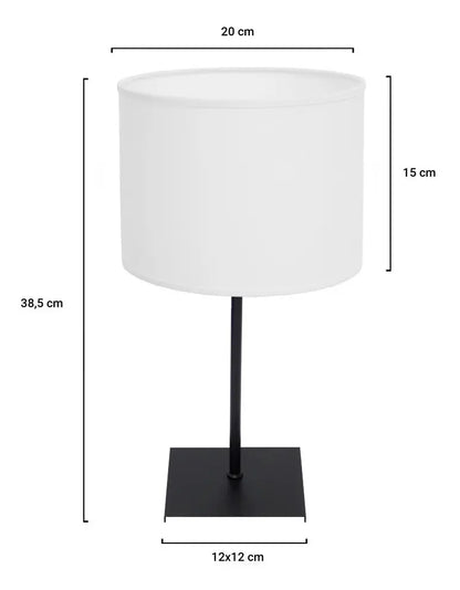 Velador Moderno Mesa De Luz Dormitorio Negro E27 Lampara De Mesa Oficina Living Habitación LED