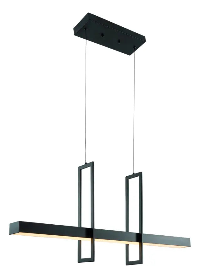 Lámpara Colgante LED Moderna Negra 40W Regulable Living Comedor Cocina Diseño Minimalista Techo