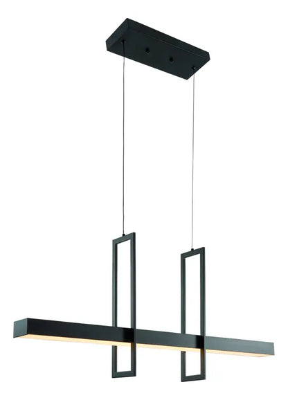 Lámpara Colgante LED Moderna Negra 40W Regulable Living Comedor Cocina Diseño Minimalista Techo