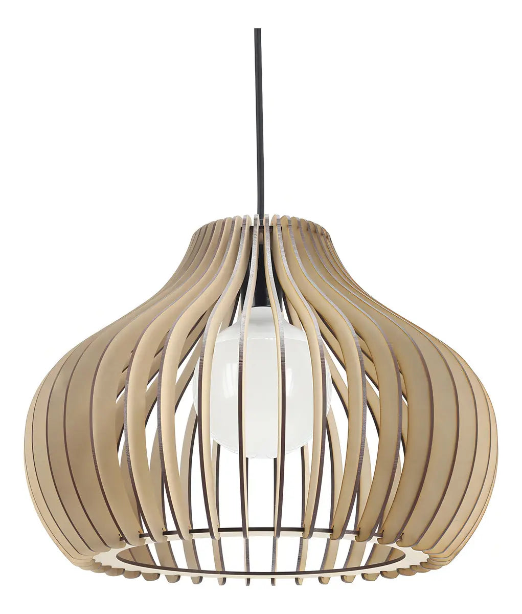 Lámparas Colgantes de Madera Nórdicas E27 kit x2 | Colgante Moderno Minimalista para Comedor, Living y Cocina