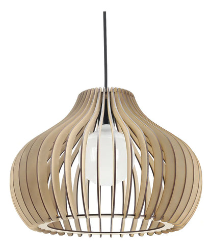 Lámparas Colgantes de Madera Nórdicas E27 kit x2 | Colgante Moderno Minimalista para Comedor, Living y Cocina