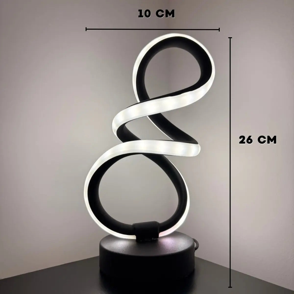 Lampara Velador LED Moderno Diseño De 8 USB | Lámpara de Mesa para Dormitorio, Escritorio y Mesa de Luz