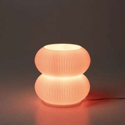 Lampara Velador Nórdico Luz Cálida | Lámpara de Mesa Esférica Moderna para Dormitorio y Living