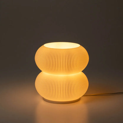 Lampara Velador Nórdico Luz Cálida | Lámpara de Mesa Esférica Moderna para Dormitorio y Living