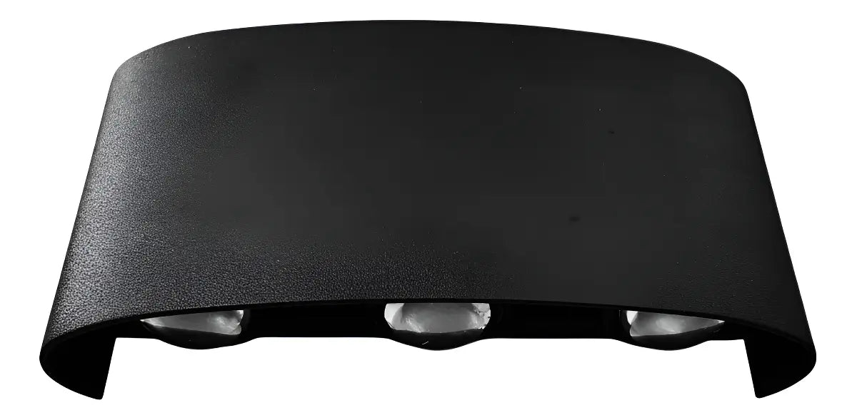 Luces de Exterior Aplique LED Bidireccional Curvo Luz Cálida IP54 Negro | Lámpara de Pared Moderna para Interior, Exterior, Pasillo, Patio y Jardín 220V