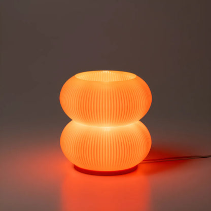 Lampara Velador Nórdico Luz Cálida | Lámpara de Mesa Esférica Moderna para Dormitorio y Living