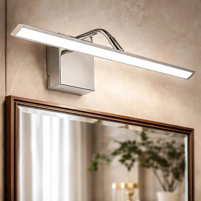 Aplique Pared Luces LED Moderno Para Baño 50cm Luz Cálida Móvil Acero Espejo Vanitory Interior