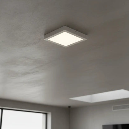 Lampara de Techo Panel Plafón Cuadrado  Luz Fría  | Luces Moderna Bajo Consumo para Cocina, Oficina y Living