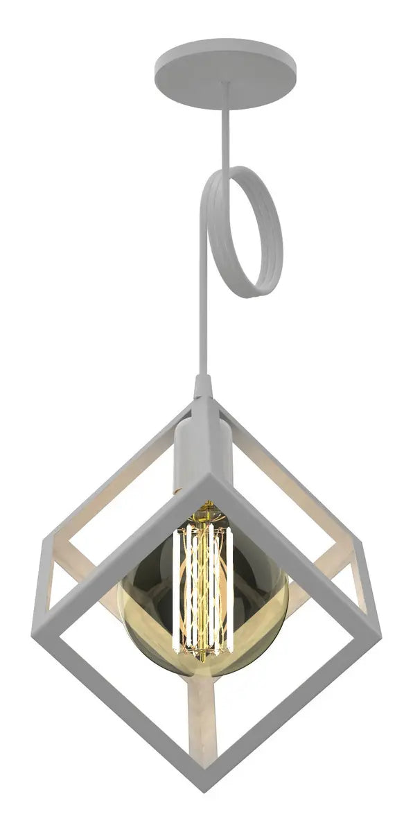 Lámpara Colgante Techo Negra Estilo Jaula | Aplique Moderno Industrial para Cocina, Comedor y Living