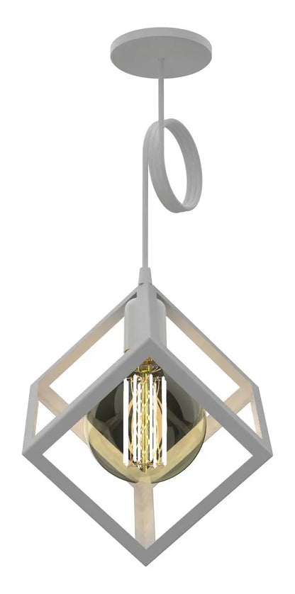 Lámpara Colgante Techo Negra Estilo Jaula | Aplique Moderno Industrial para Cocina, Comedor y Living