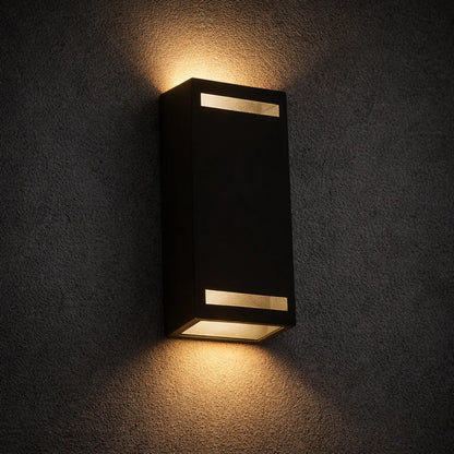 Luces Aplique Pared Exterior Bidireccional Pack Lamparas LED GU10 Luz Fría/Cálida Moderno Negro Exterior Interior Patio Entrada