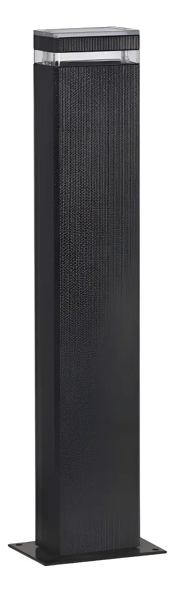 Farola Exterior Pilar de Luz Piso Jardín Aluminio Negro IP65 E27 Moderna Patio Caminos Entrada