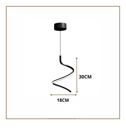 Lámpara Colgante de Techo LED Moderna Mini Tornado Living Comedor Cocina Diseño Bar Restaurant Premium