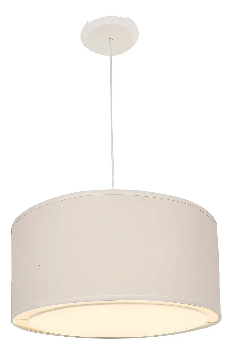 Lámpara Colgante Pantalla Tela Cruda 35cm E27 Apto LED Living Comedor Cocina Dormitorio Techo Moderno