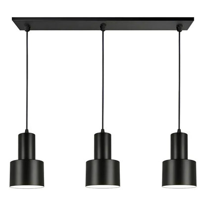 Lámpara Colgante 3 Luces Negra Moderna Apto LED Cocina Isla Barra Comedor Living Industrial Minimalista Techo Deco