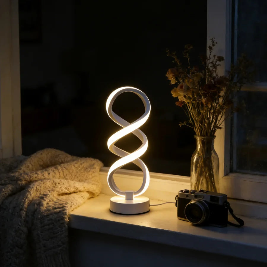 Lámpara Velador de escritorio artística moderna y creativa, alimentada por USB, para Dormitorio, Living y Mesa de Noche