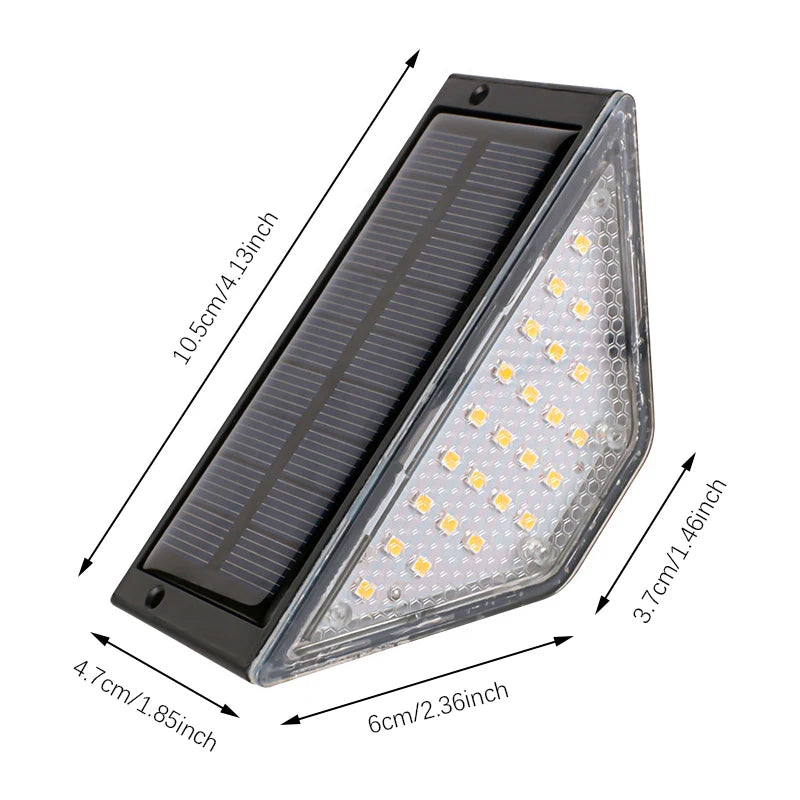 Luces Solares LED para Escaleras y Jardín Pack x8 Iluminación Exterior Impermeable para Patio, Deck y Camino, Farolas