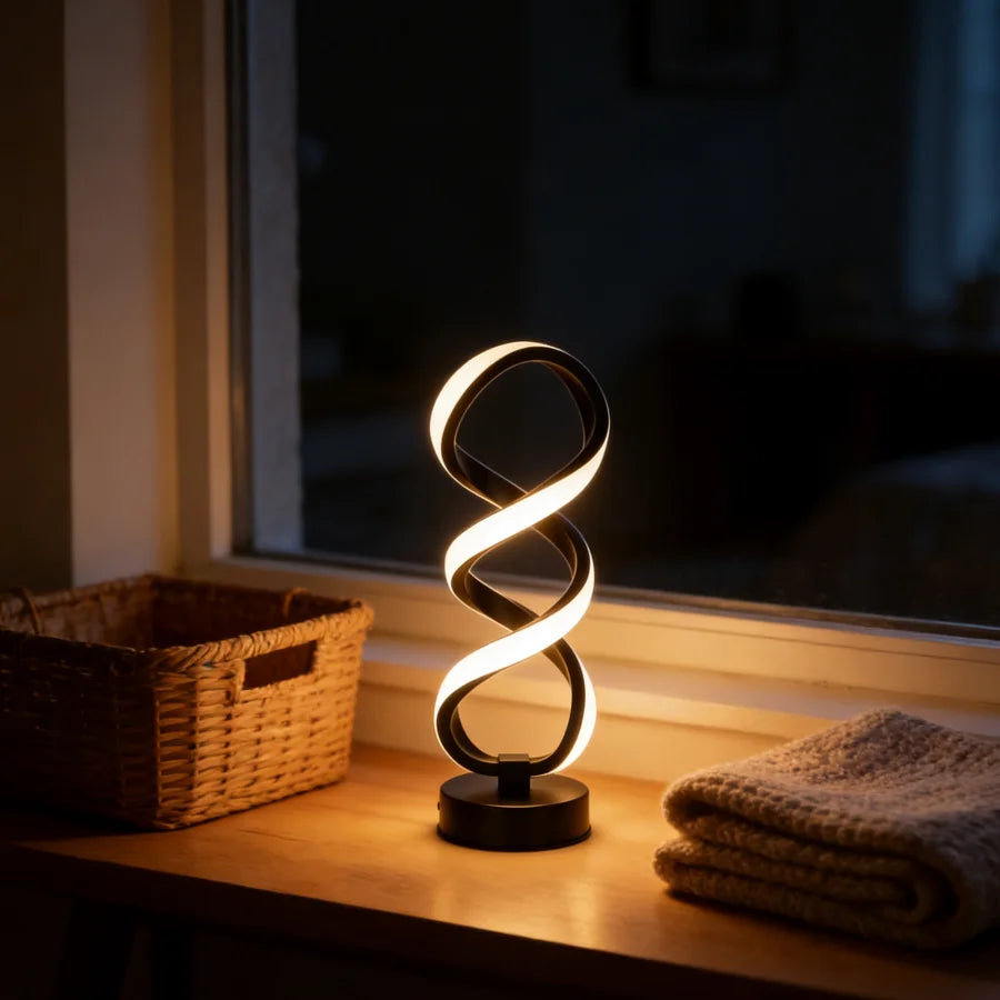 Lámpara Velador de escritorio artística moderna y creativa, alimentada por USB, para Dormitorio, Living y Mesa de Noche