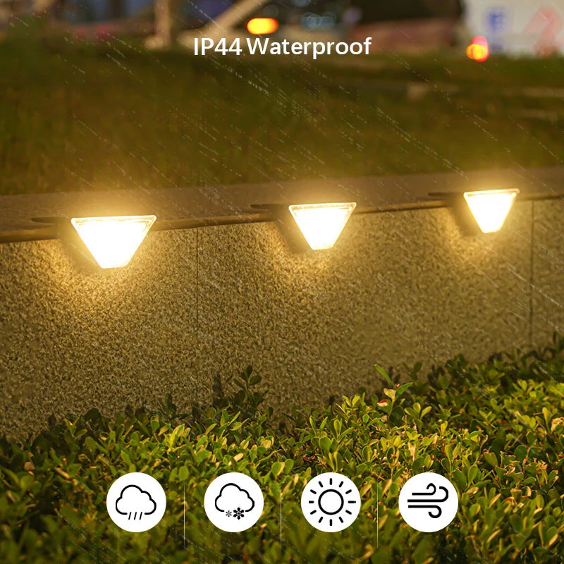 Luces Solares LED para Escaleras y Jardín Pack x8 Iluminación Exterior Impermeable para Patio, Deck y Camino, Farolas