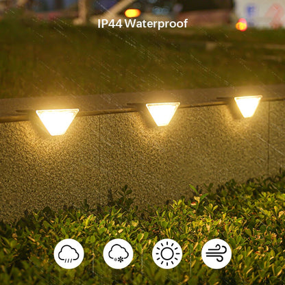 Luces Solares LED para Escaleras y Jardín Pack x8 Iluminación Exterior Impermeable para Patio, Deck y Camino, Farolas